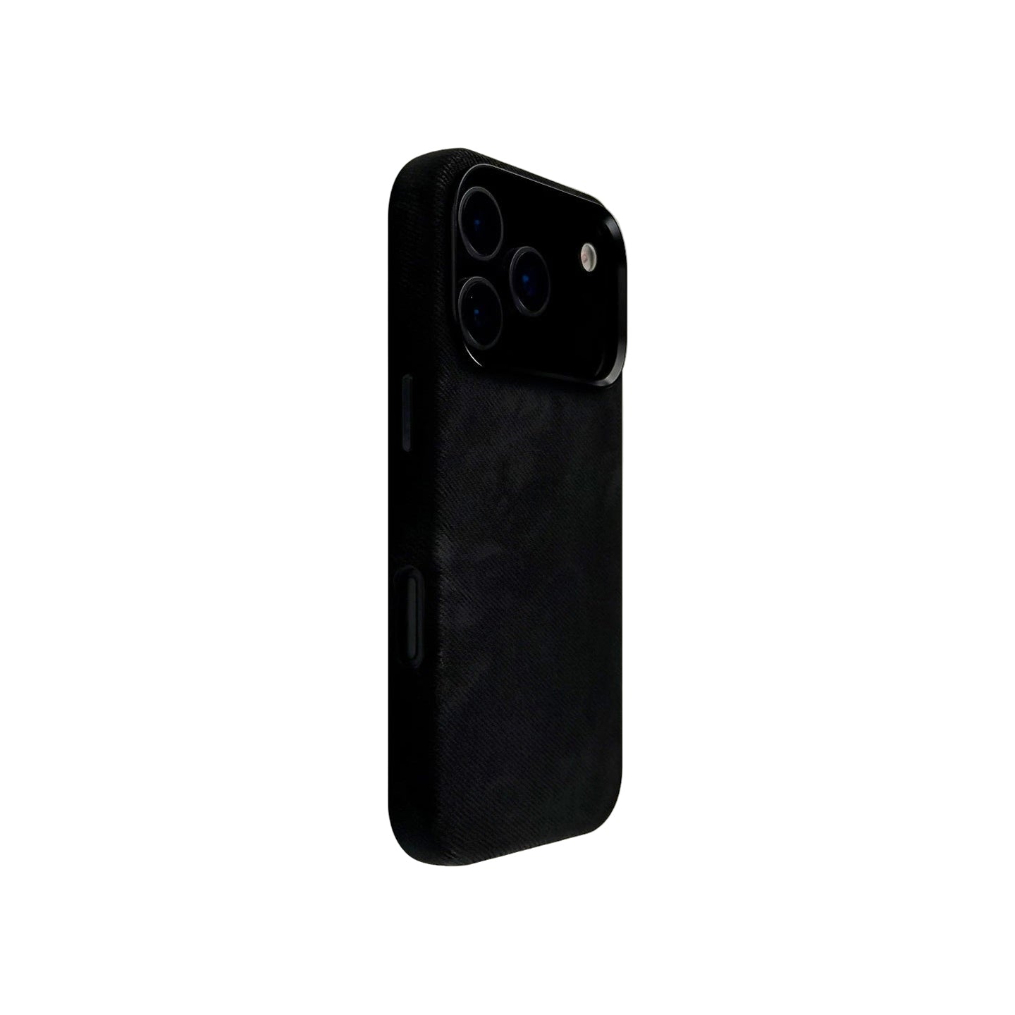 Textured Leather Phone Case with Metallic Buttons & Camera Frame