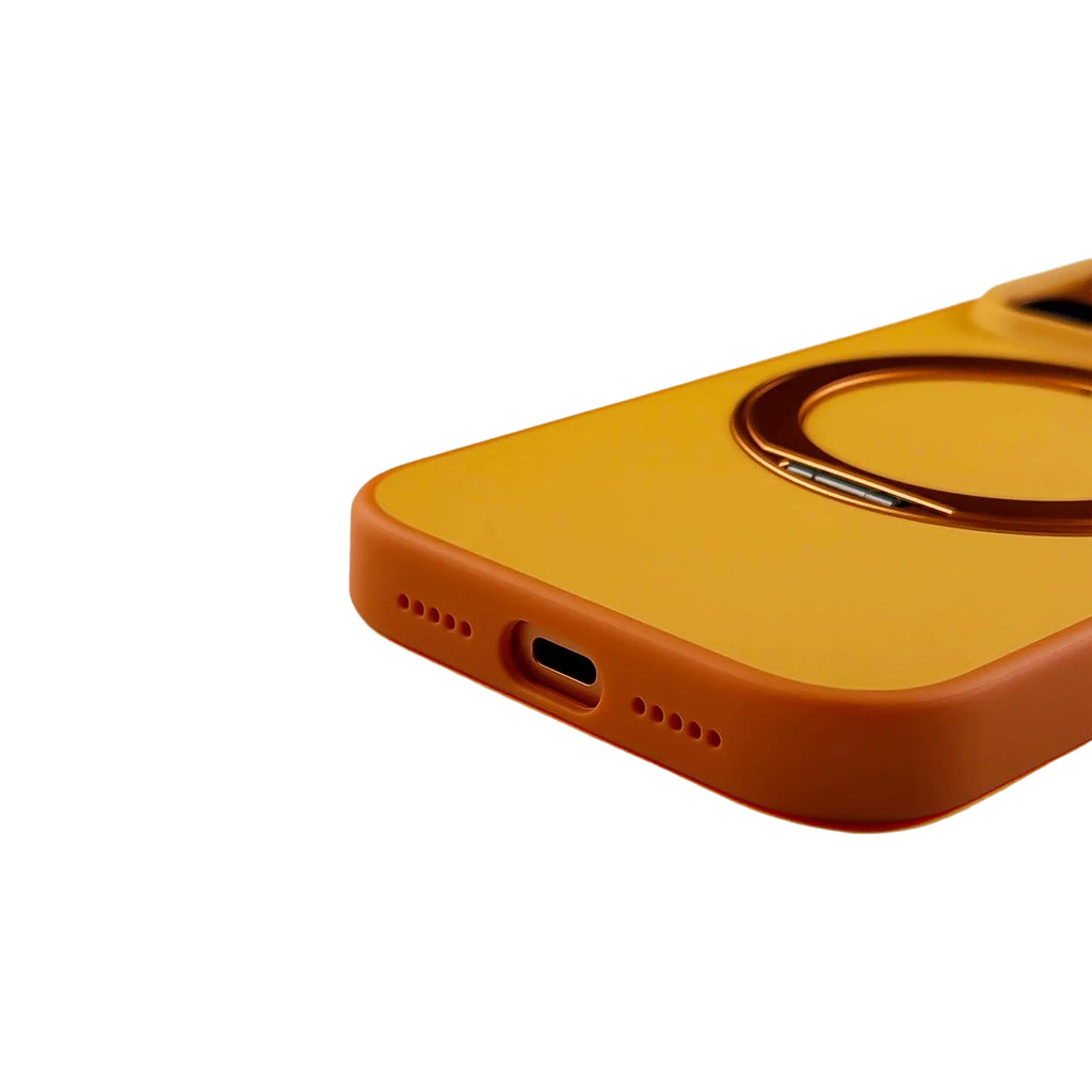 Monochrome Case with Metallic Ring Stand