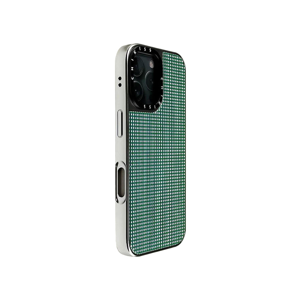 Colored Plaid & Silver Edge Phone Case