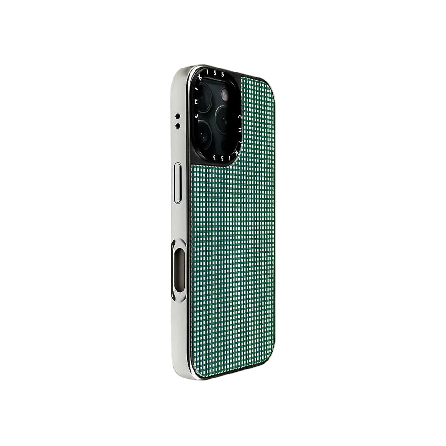 Colored Plaid & Silver Edge Phone Case