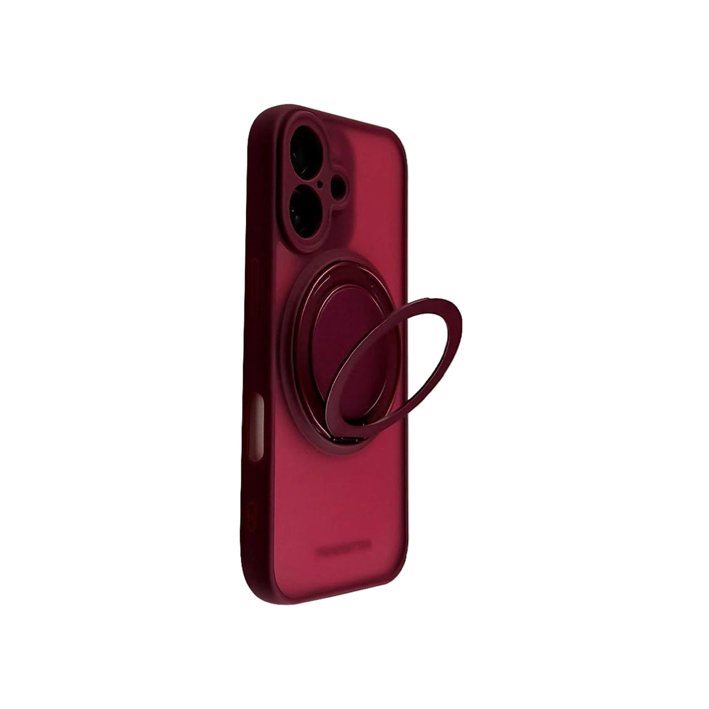 Colored Translucent Case with Lens Cover & Metallic Ring Stand