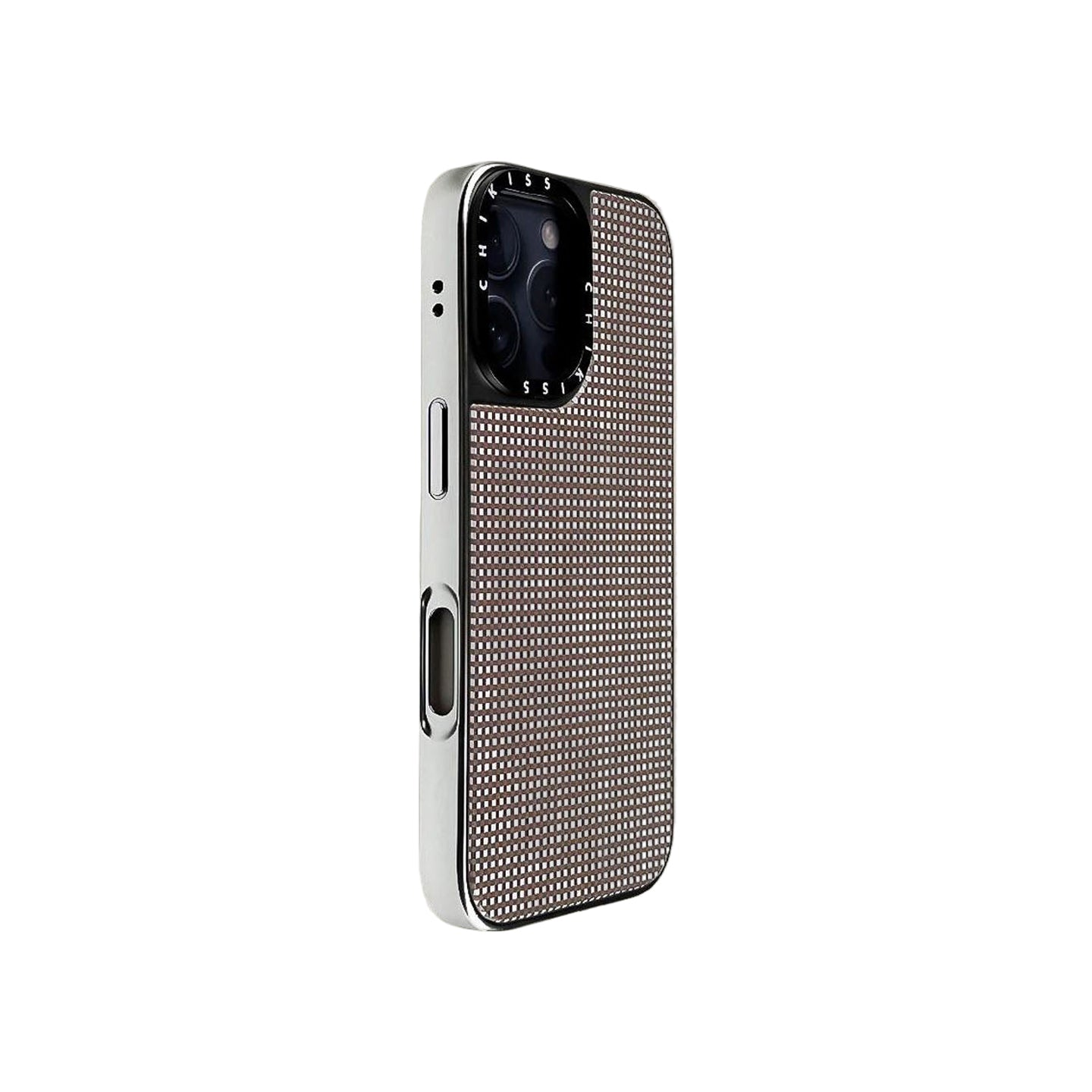 Colored Plaid & Silver Edge Phone Case