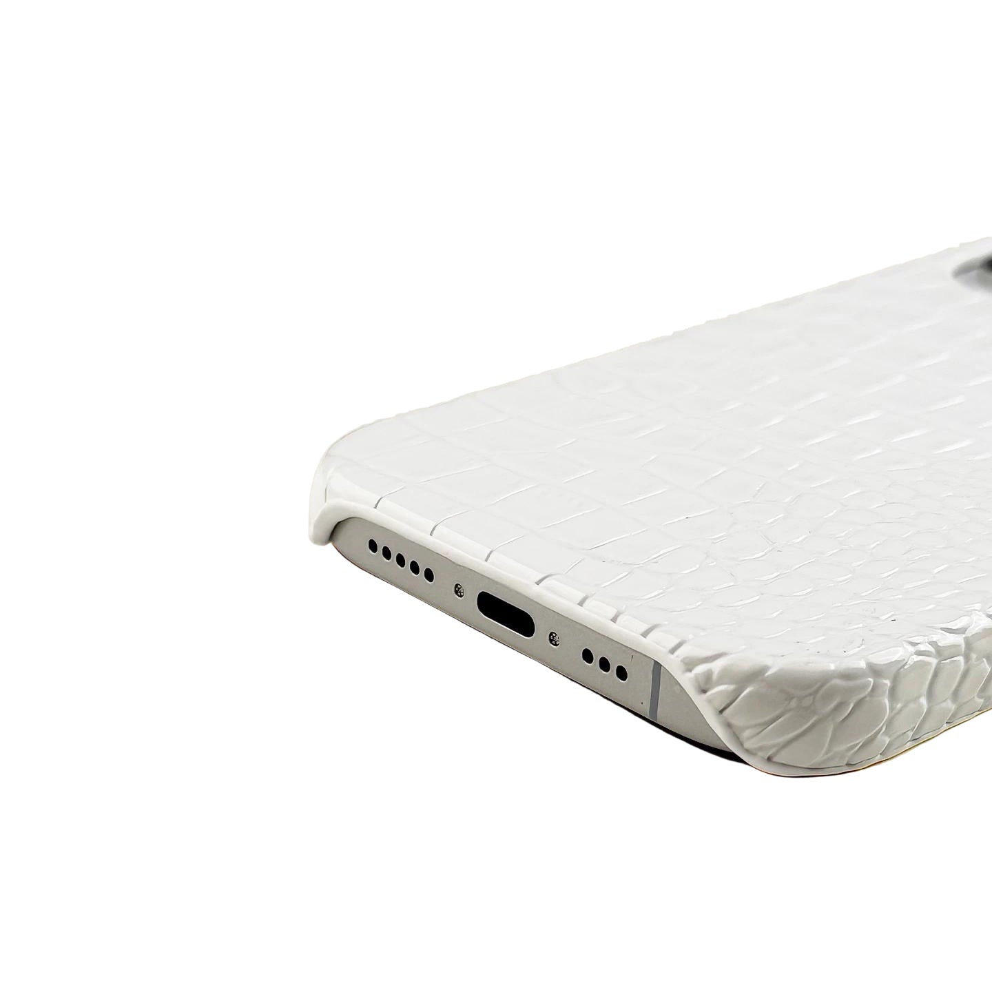 Glossy Crocodile Leather Case