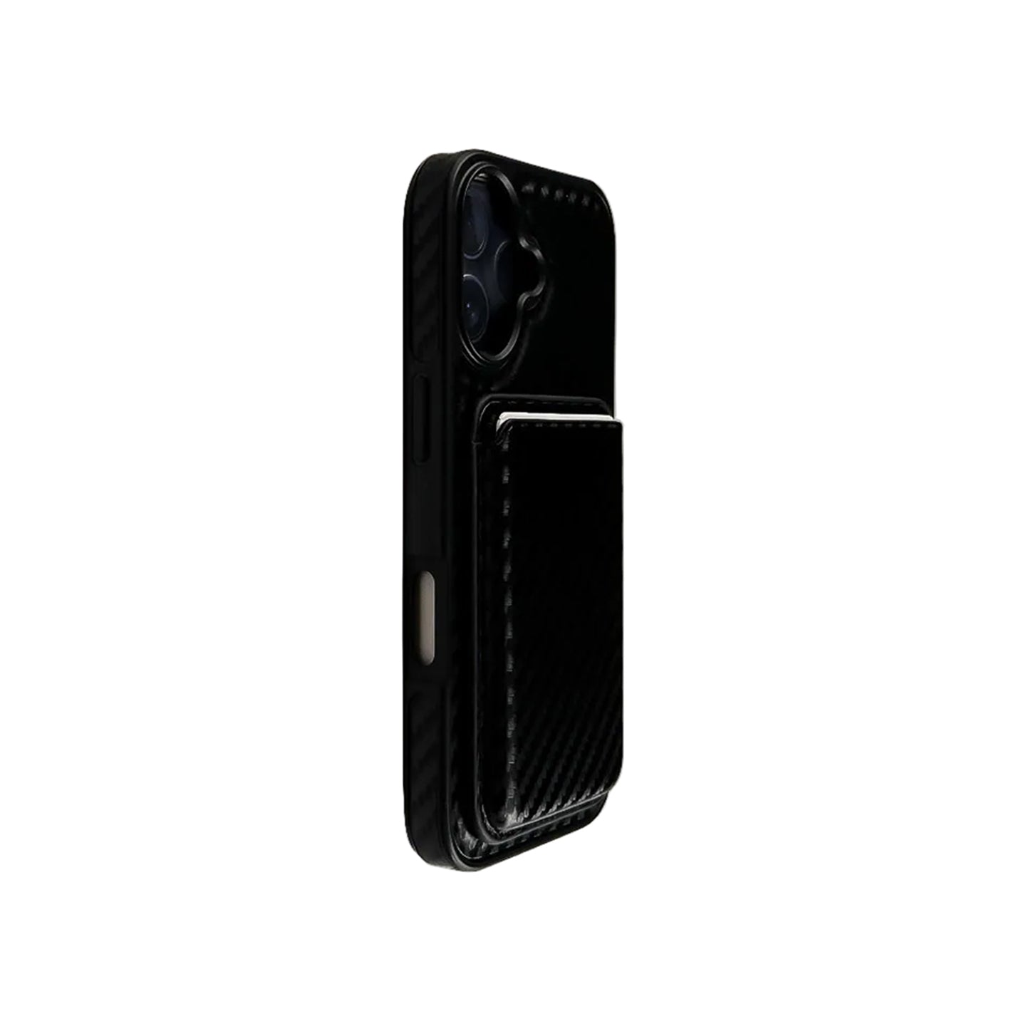 Black Textured Case with MagSafe Wallet