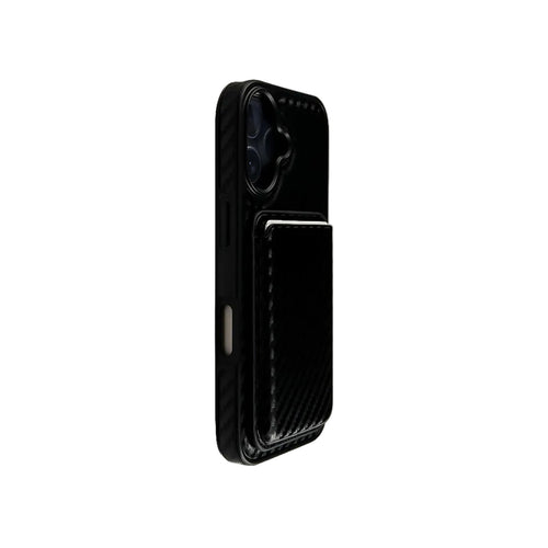 Black Textured Case with MagSafe Wallet