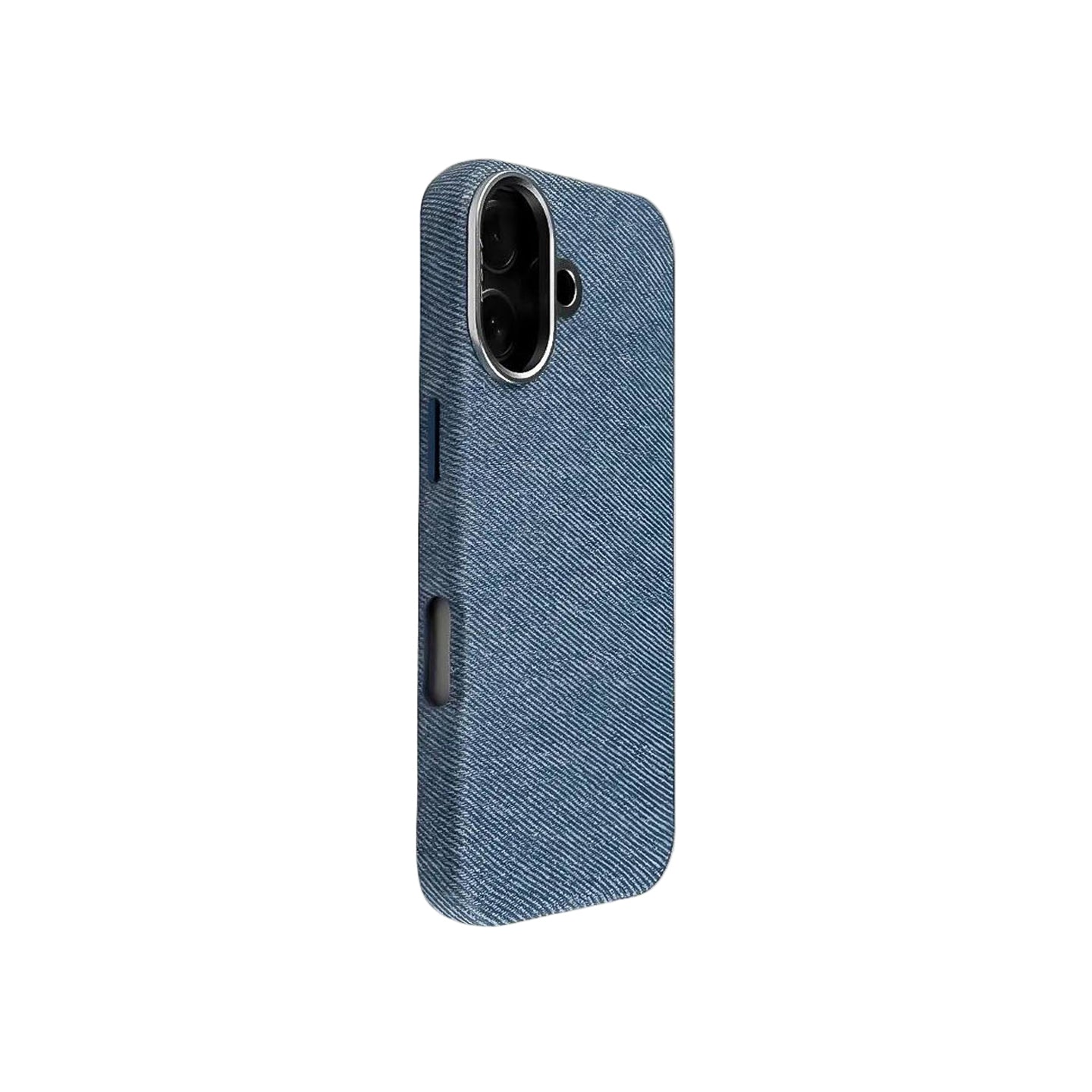 Textured Fabric Phone Case with Metallic Lens Frame