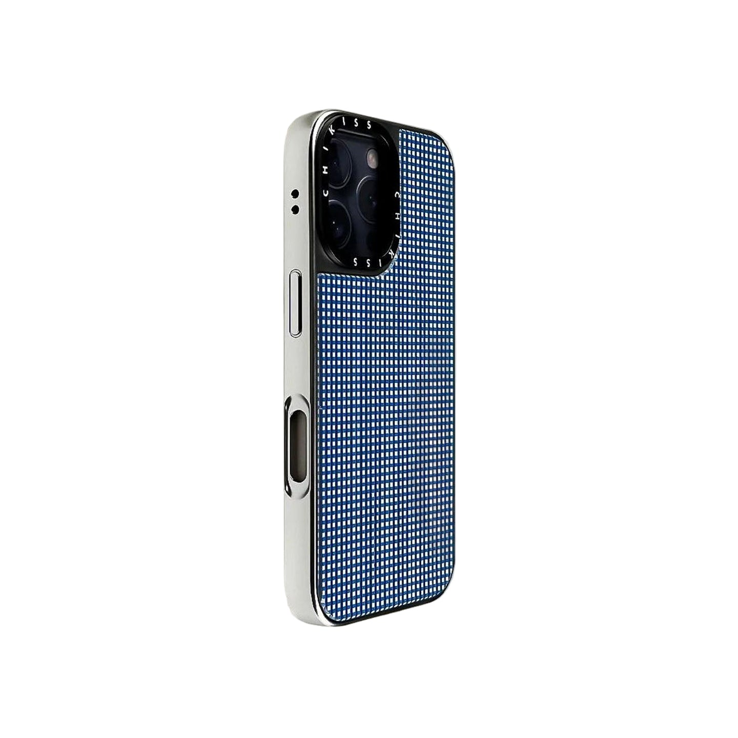 Colored Plaid & Silver Edge Phone Case