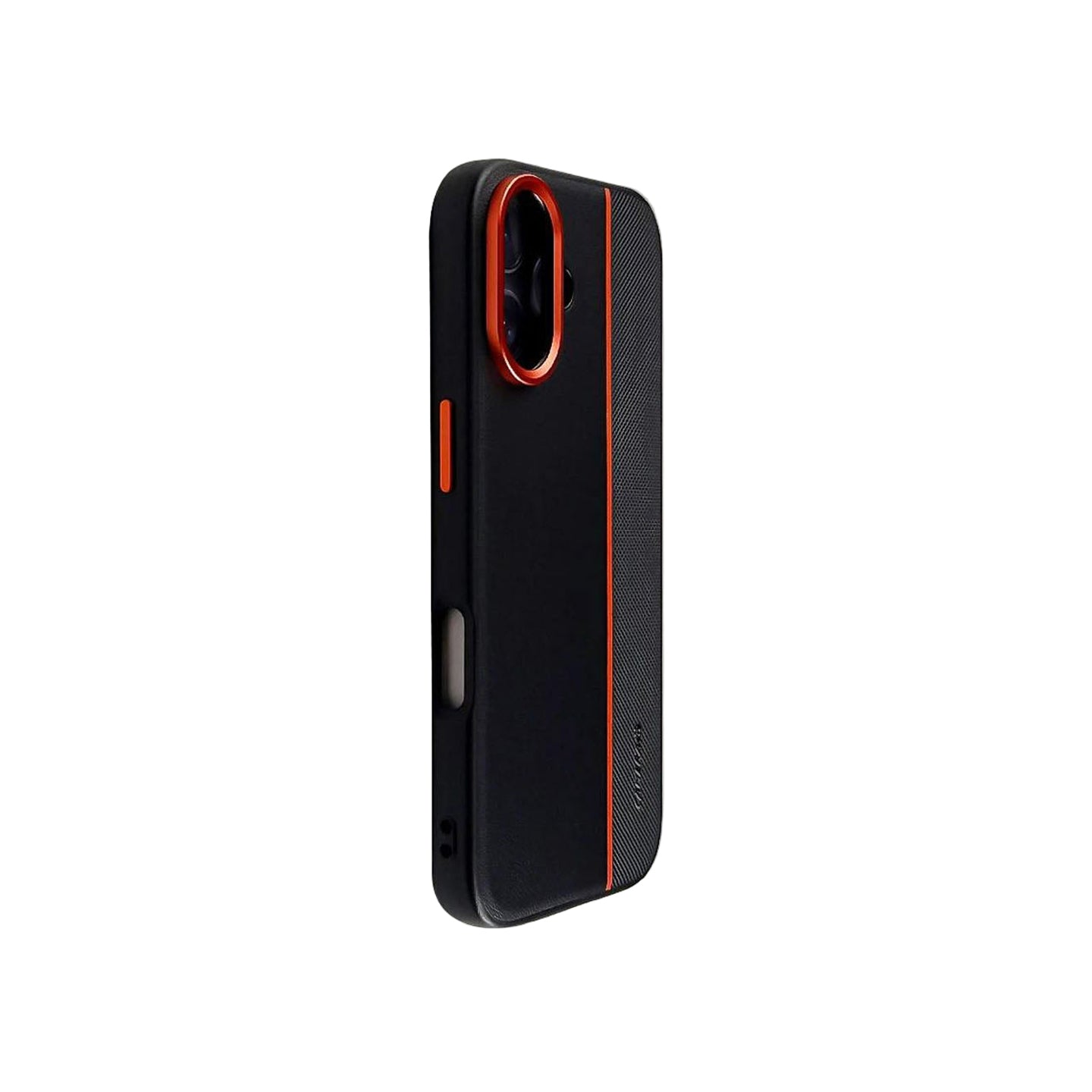 Orange Accent PU Leather Phone Case