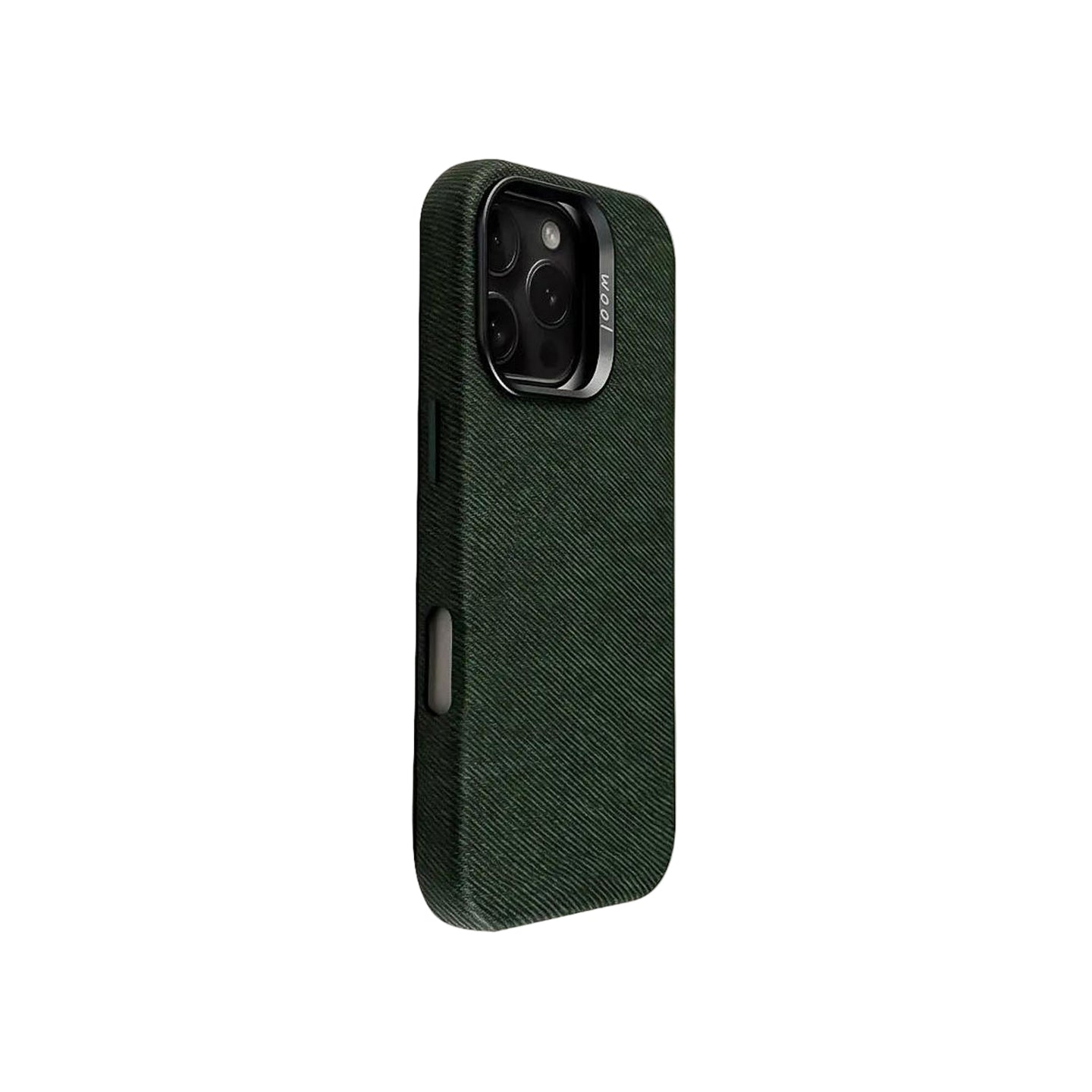 Textured Fabric Phone Case with Metallic Lens Frame