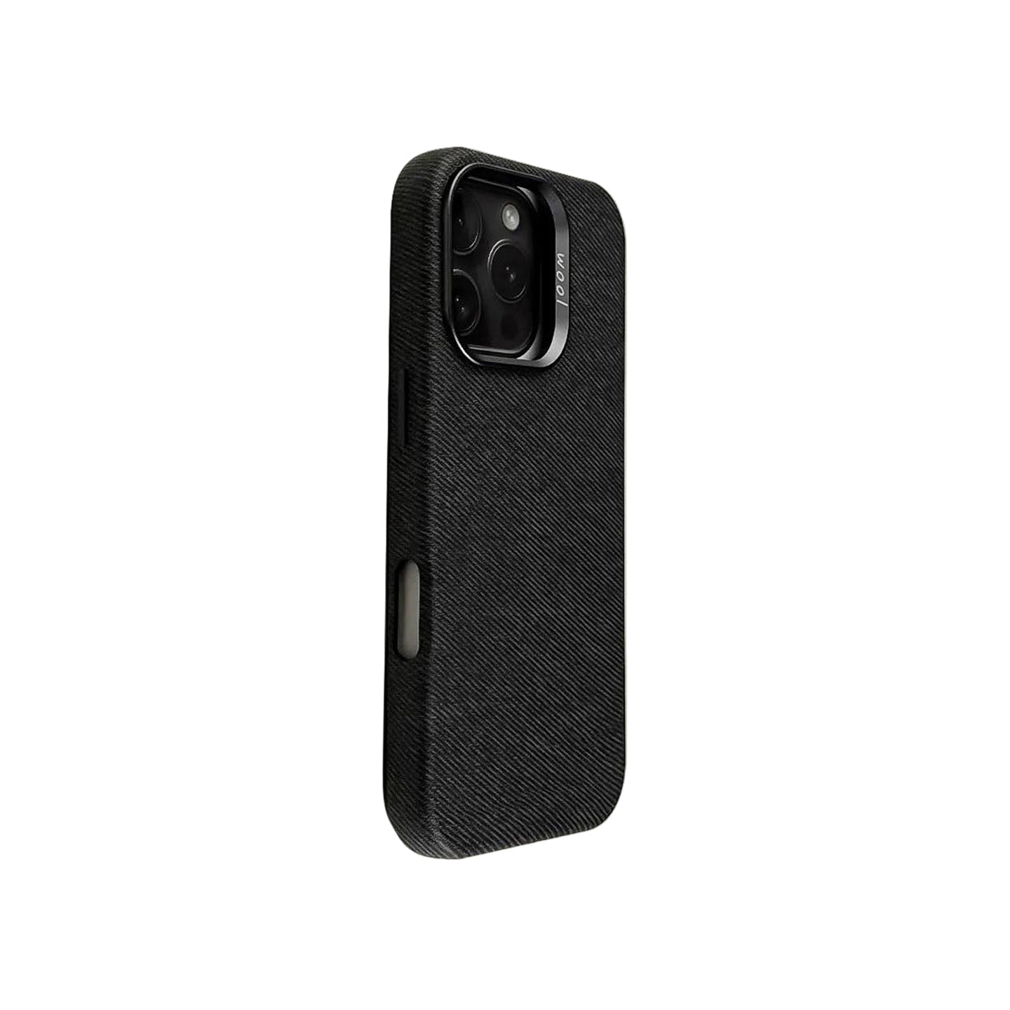 Textured Fabric Phone Case with Metallic Lens Frame