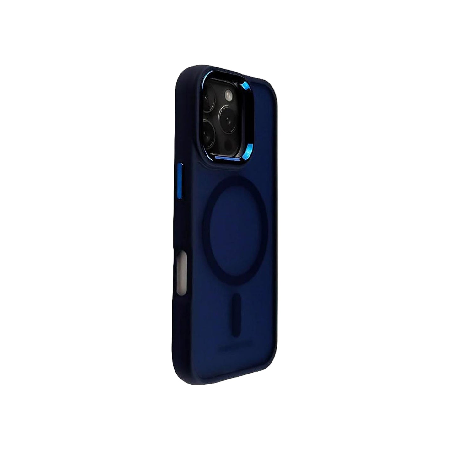Phone Case with Metallic Buttons and Lens Frame