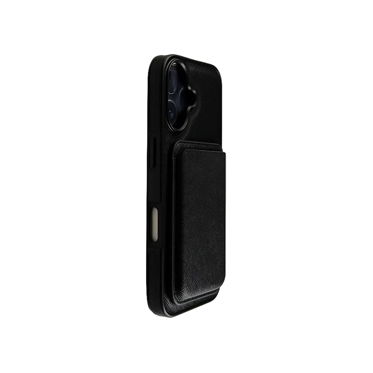 Black Textured Case with MagSafe Wallet