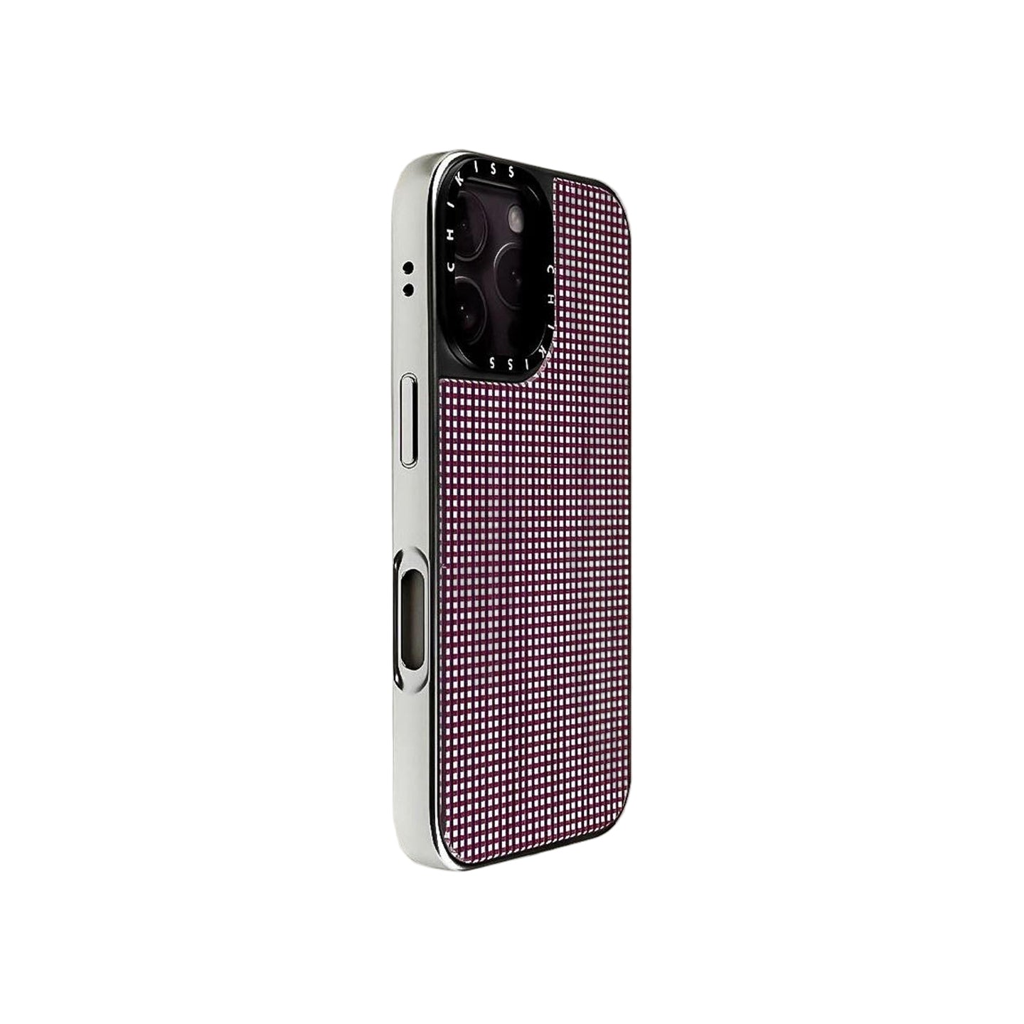 Colored Plaid & Silver Edge Phone Case