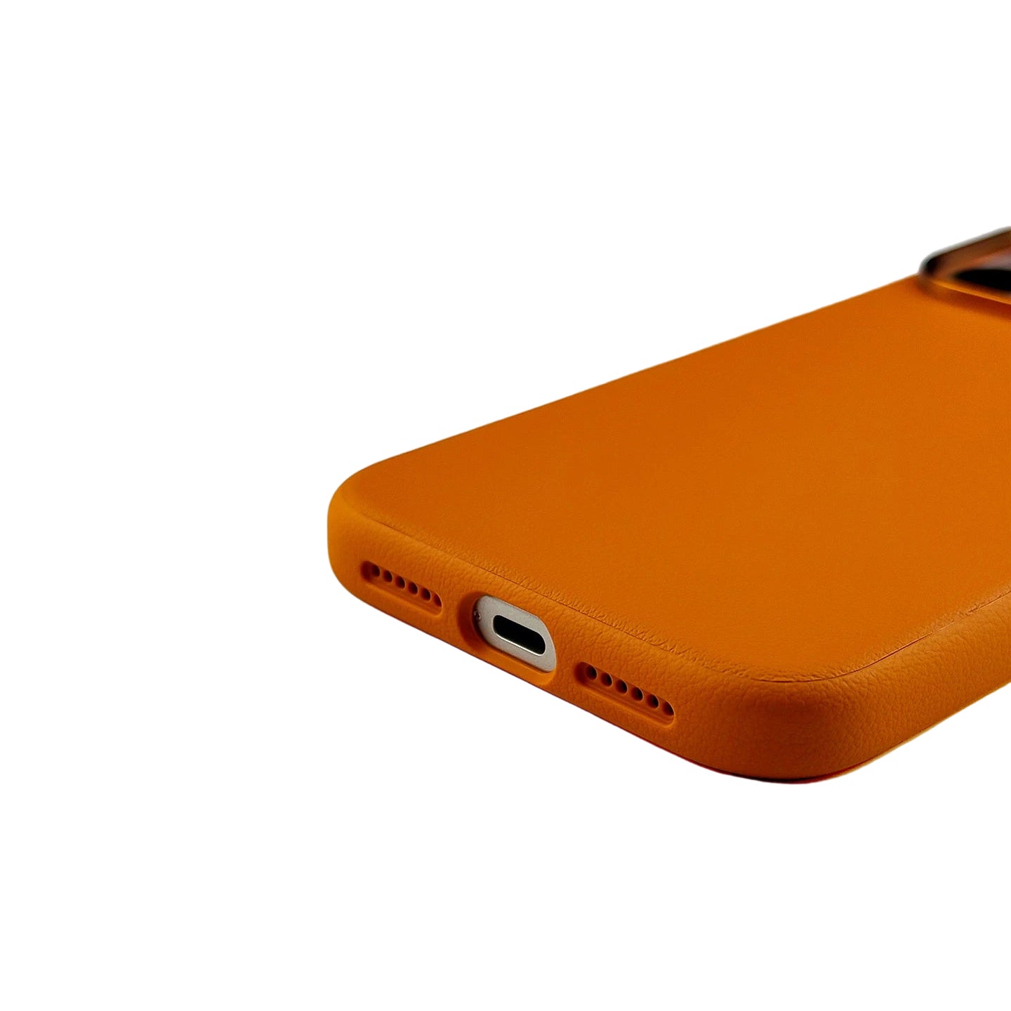 Leather Case with Metallic Lens Frame